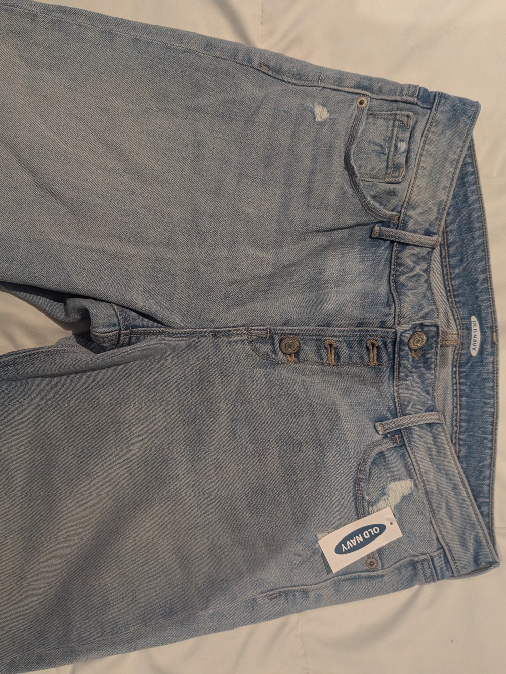 Old Navy Light Blue High-Rise Button-Fly Jeans